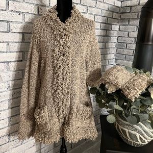 NINE WEST  Ladies Long Popcorn Shag Sweater/Coat NWOT